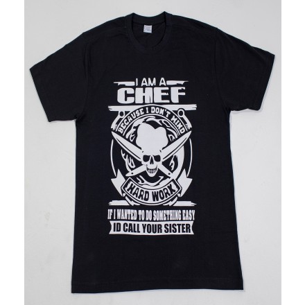 Camiseta Masc Pta I AM A CHEF